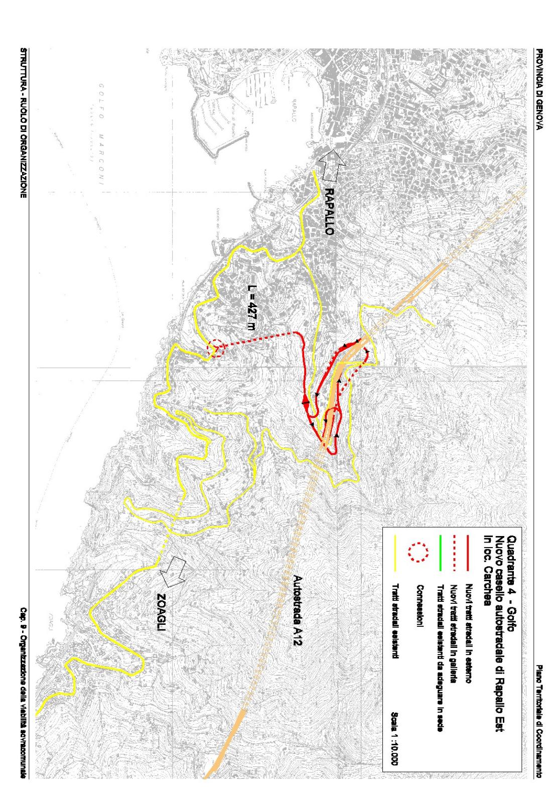 Quadrante 4 - Golfo - Nuovo casello autostradale di Rapallo Est in località Carchea