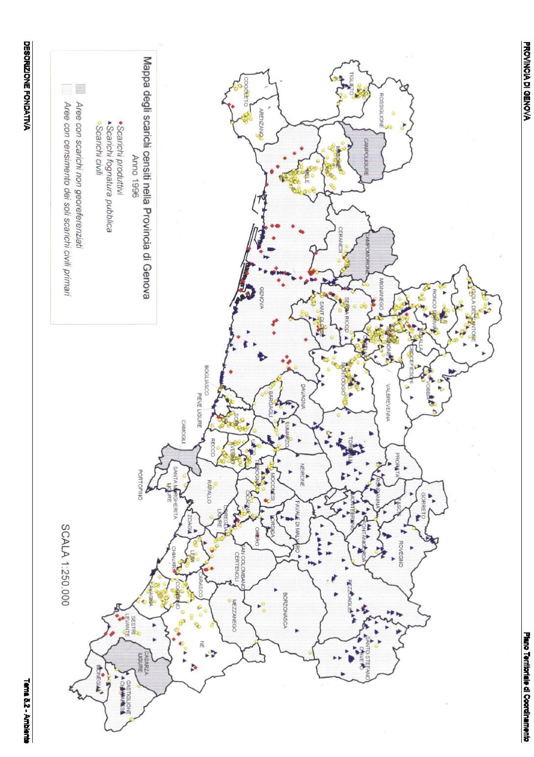 Mappa degli scarichi censiti